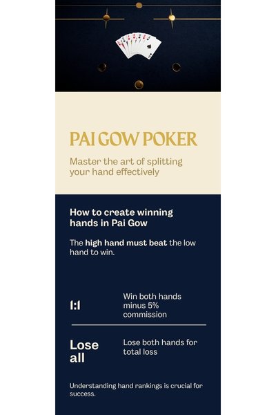 Cách xếp 7 lá thành 2 tay High và Low trong Pai Gow Poker